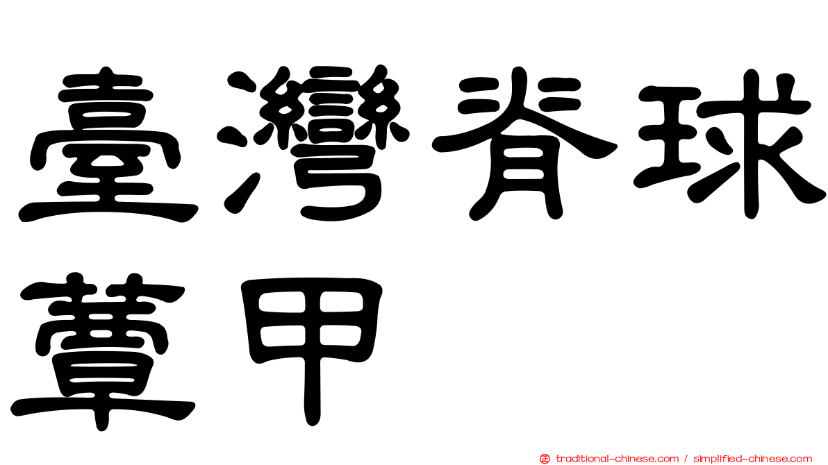 臺灣脊球蕈甲