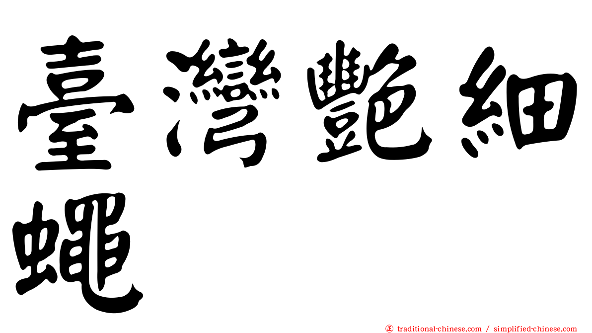 臺灣艷細蠅