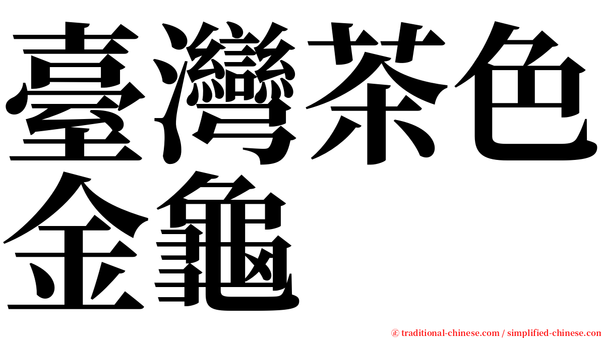 臺灣茶色金龜 serif font