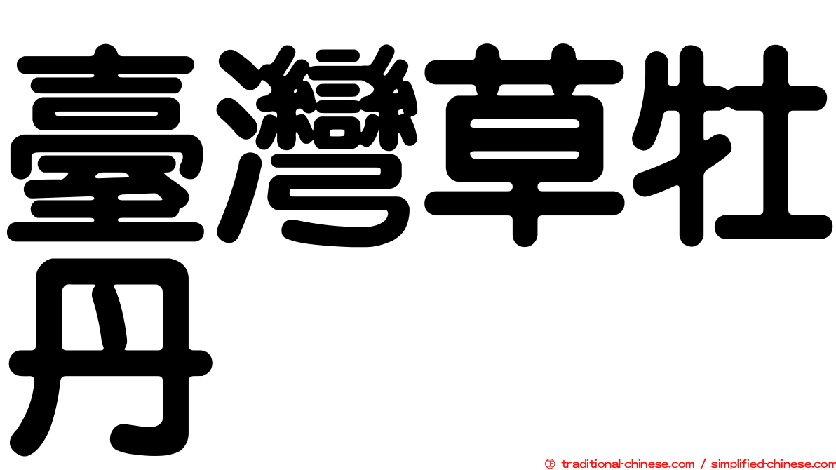 臺灣草牡丹