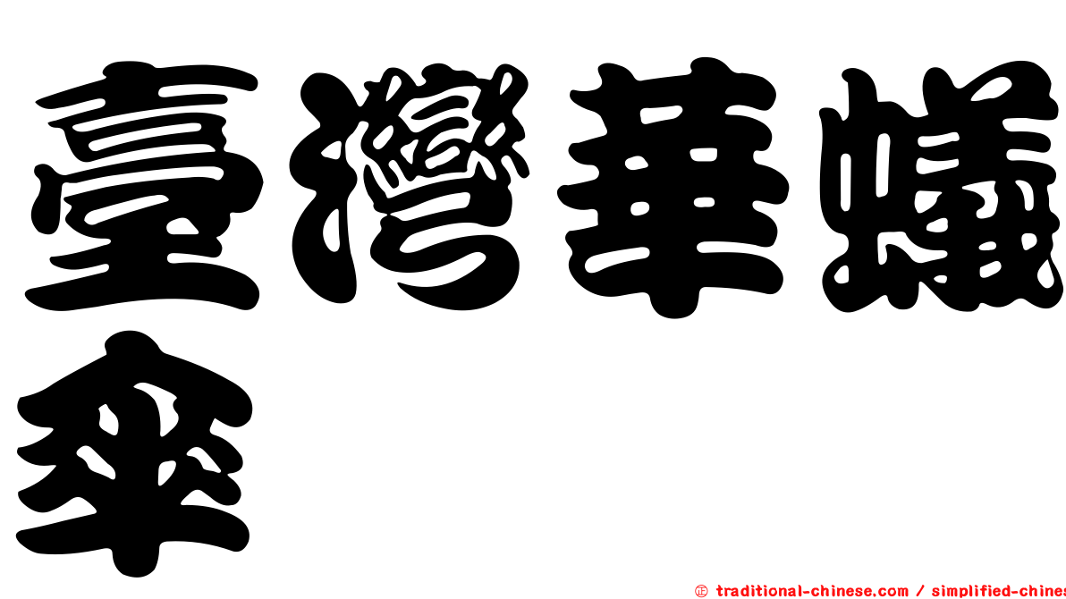 臺灣華蟻傘