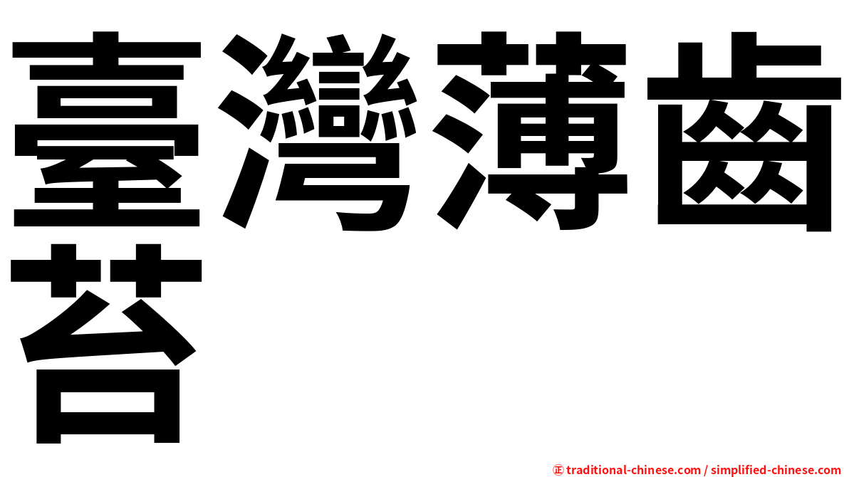 臺灣薄齒苔