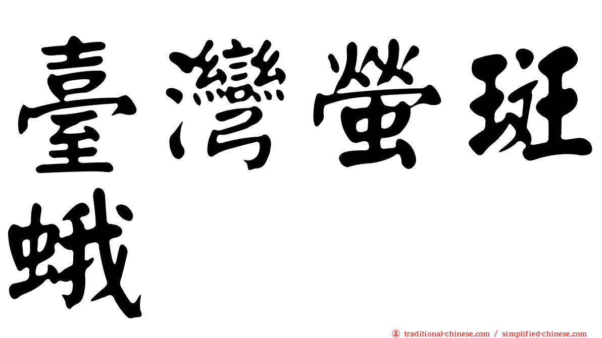 臺灣螢斑蛾