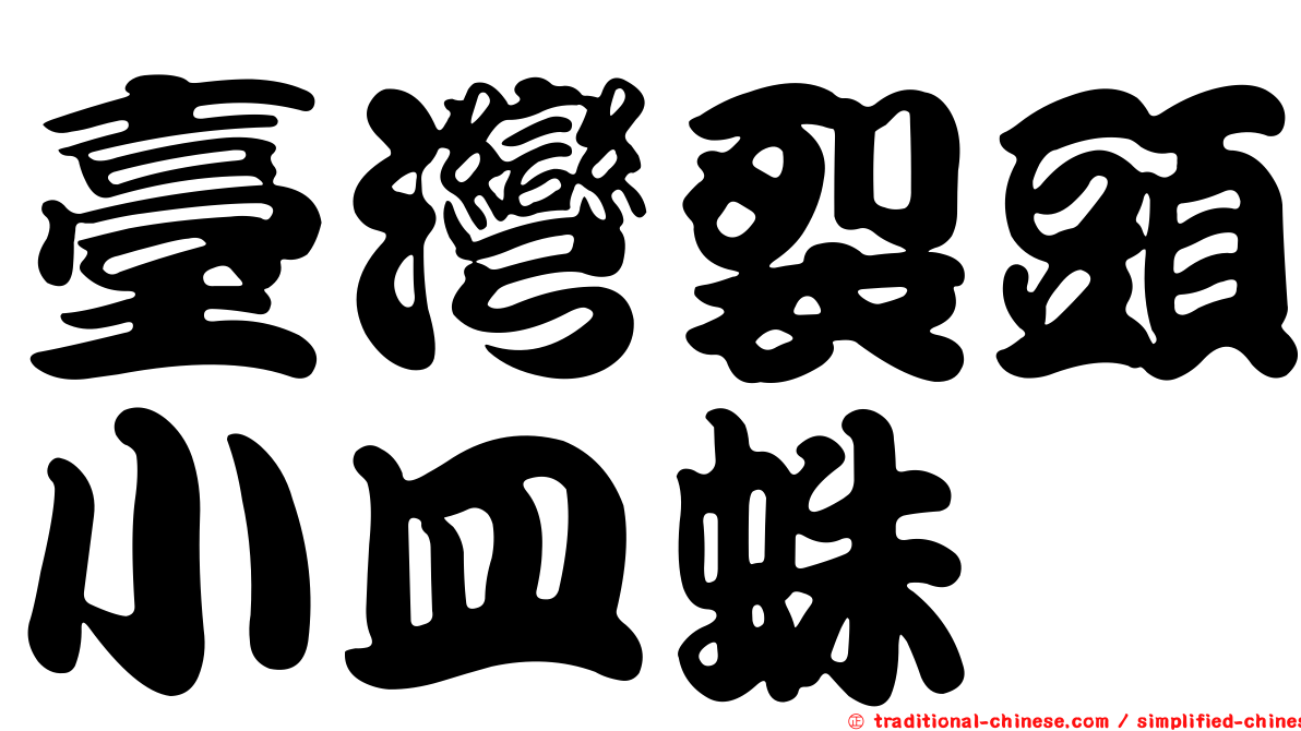 臺灣裂頭小皿蛛
