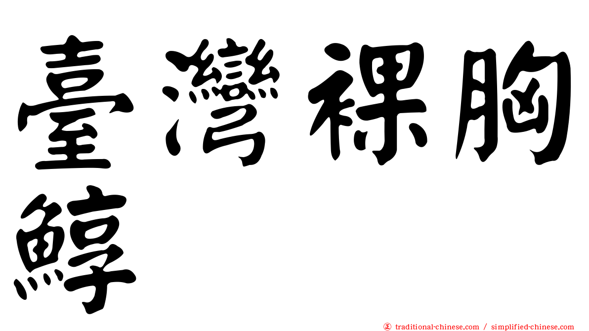 臺灣裸胸鯙