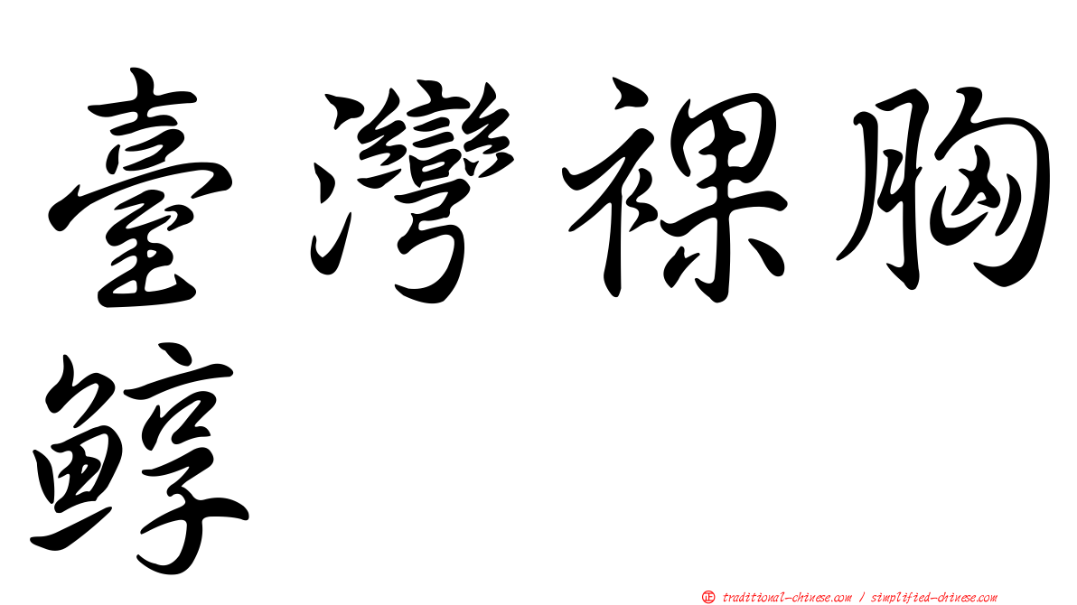 臺灣裸胸鯙