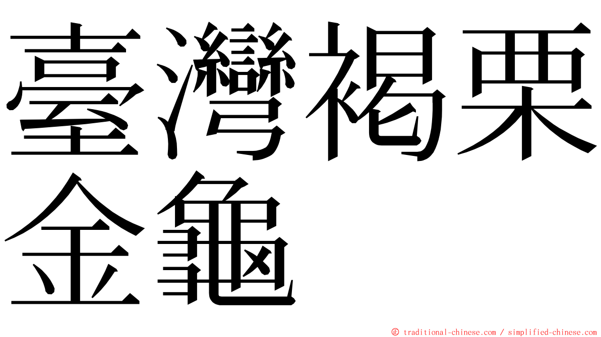臺灣褐栗金龜 ming font