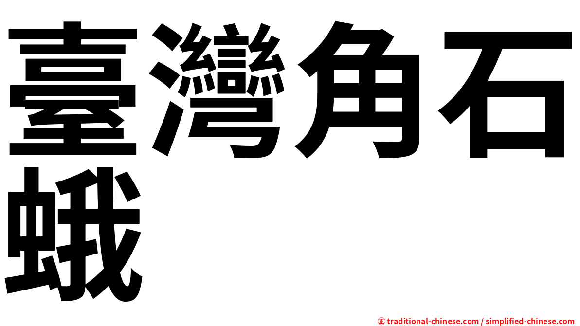 臺灣角石蛾