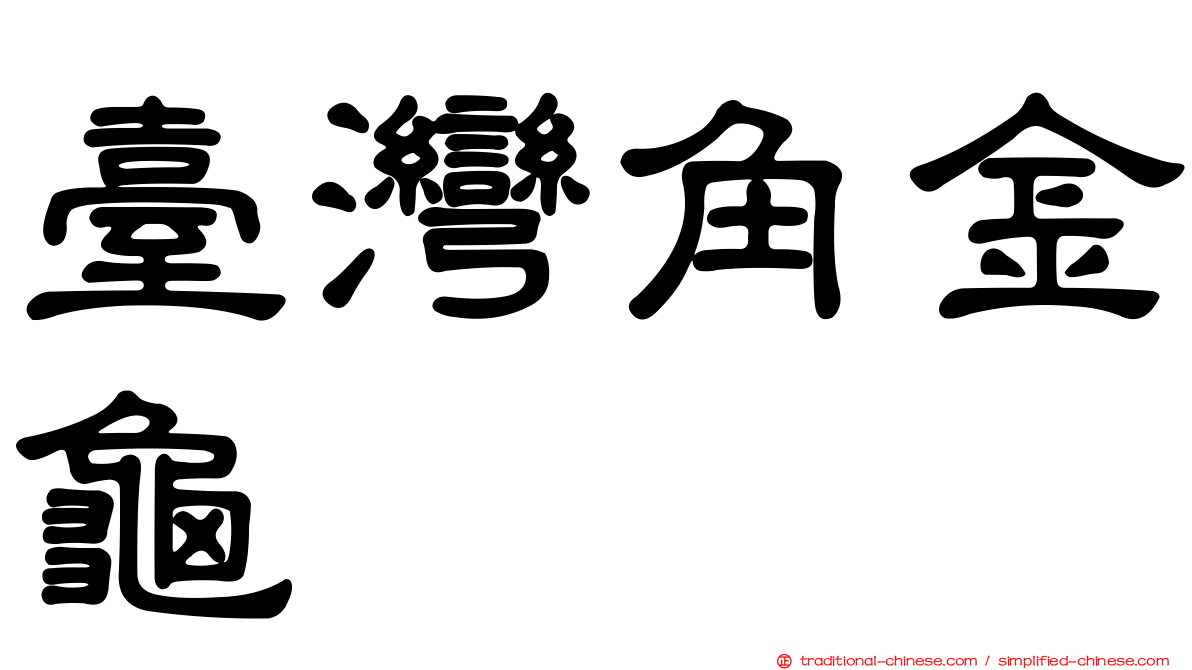 臺灣角金龜