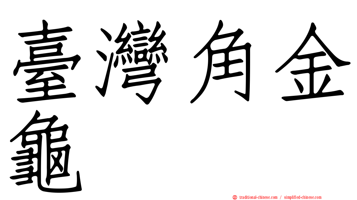 臺灣角金龜