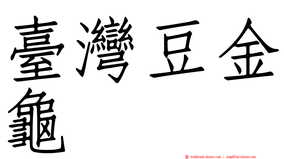 臺灣豆金龜