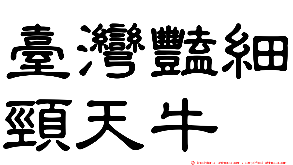 臺灣豔細頸天牛