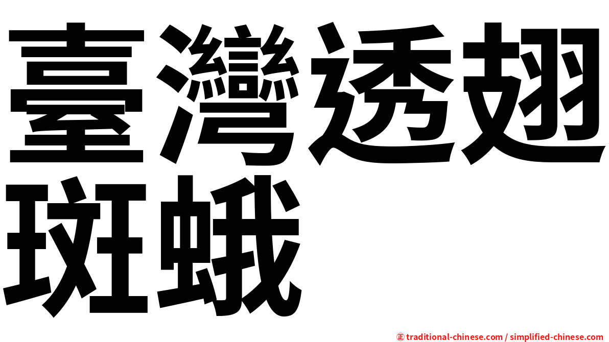 臺灣透翅斑蛾