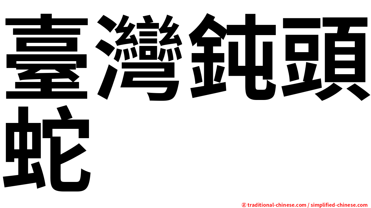 臺灣鈍頭蛇