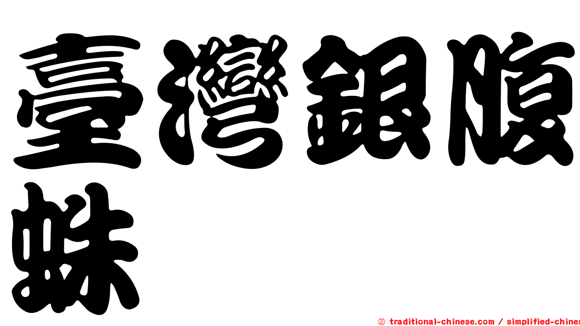 臺灣銀腹蛛