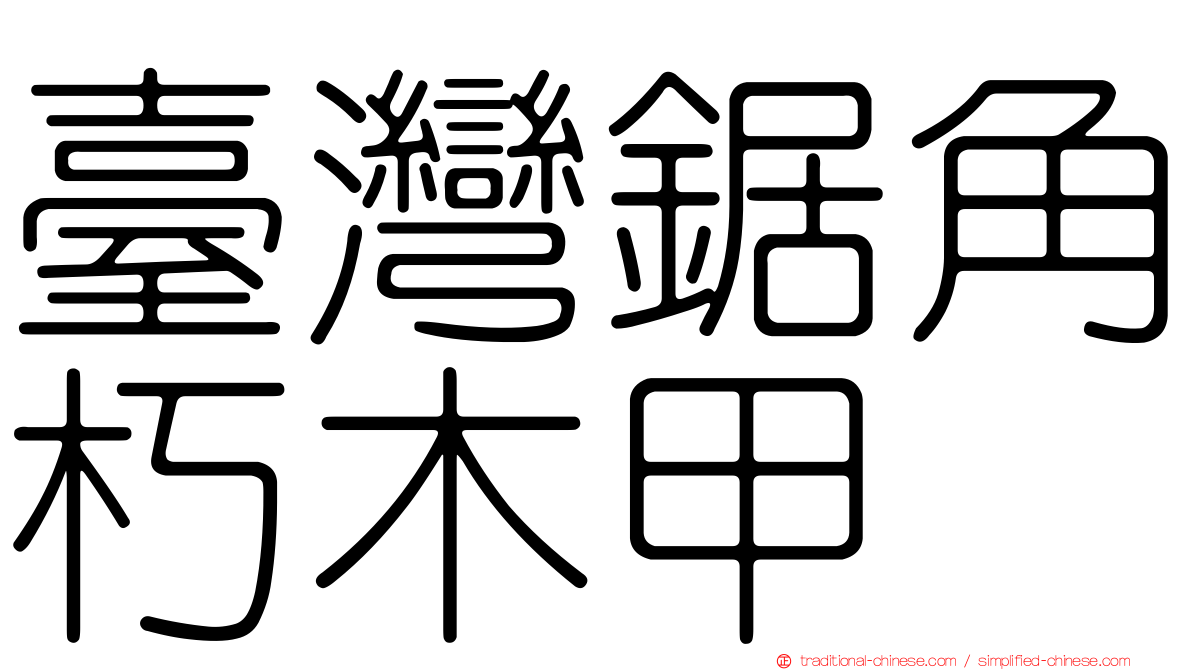 臺灣鋸角朽木甲
