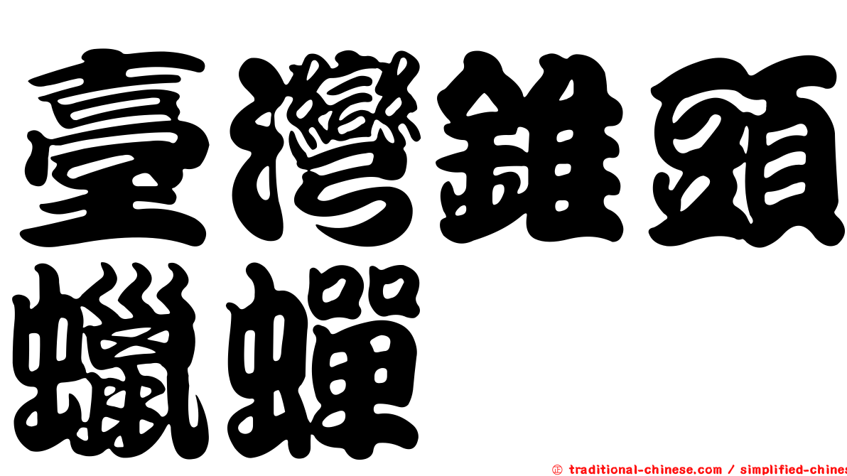 臺灣錐頭蠟蟬