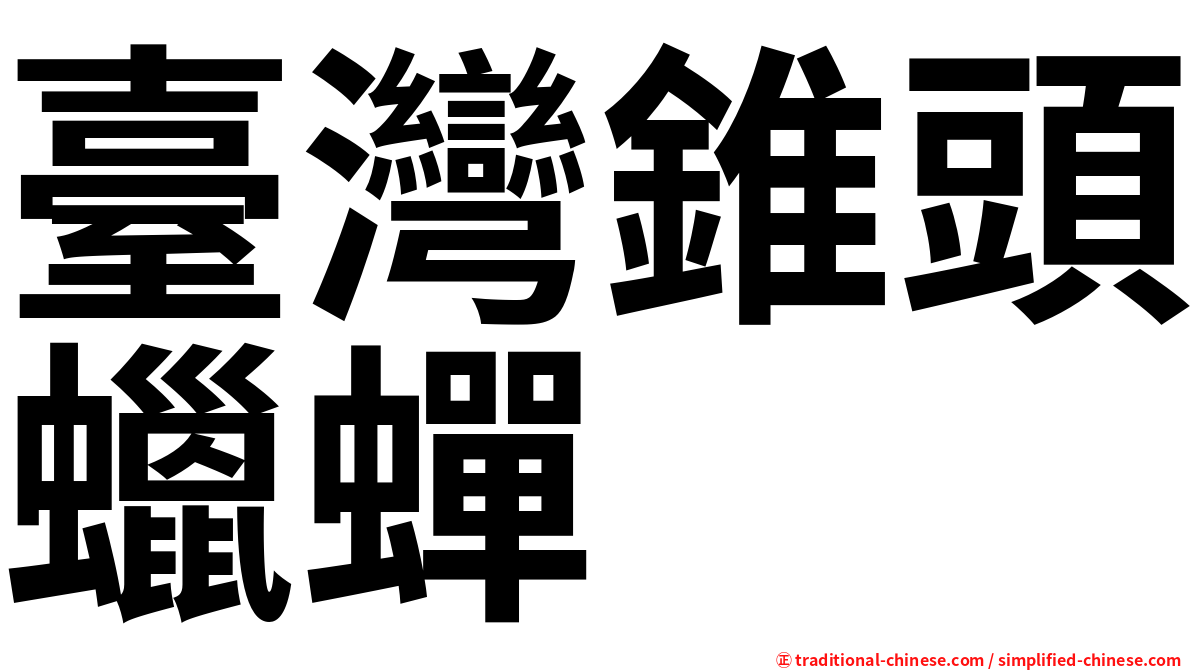 臺灣錐頭蠟蟬