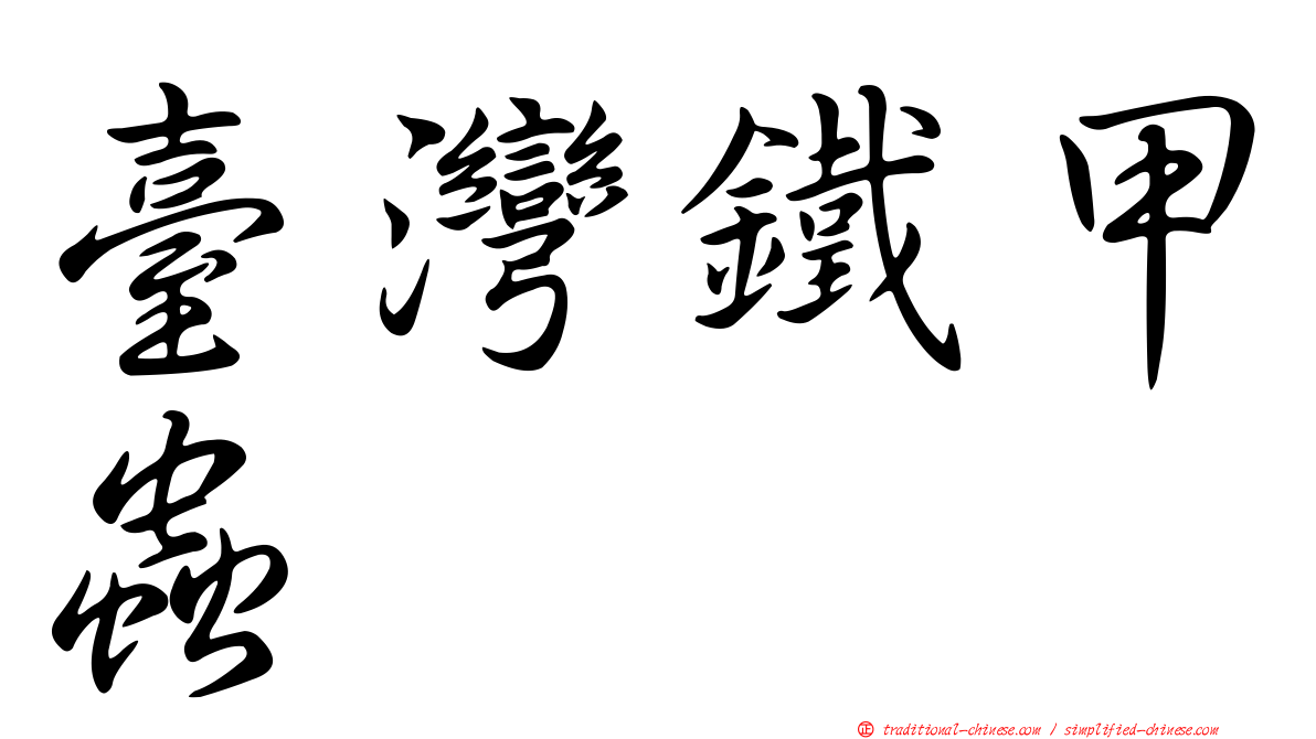 臺灣鐵甲蟲