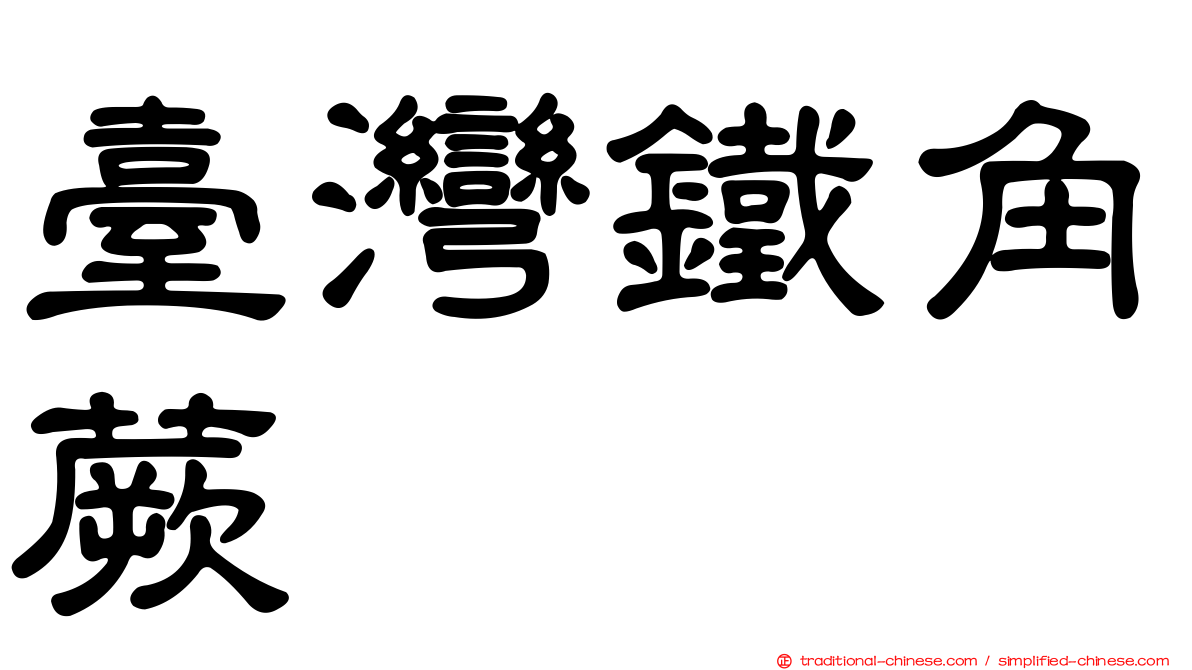 臺灣鐵角蕨