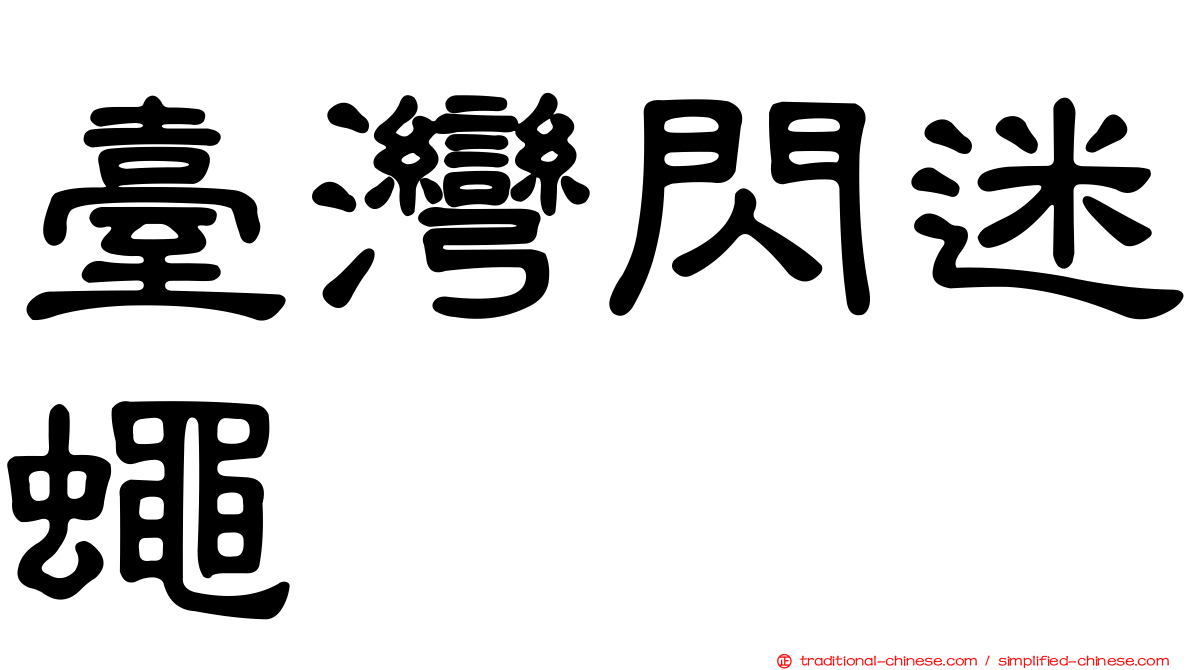 臺灣閃迷蠅
