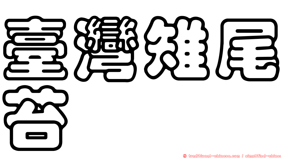 臺灣雉尾苔