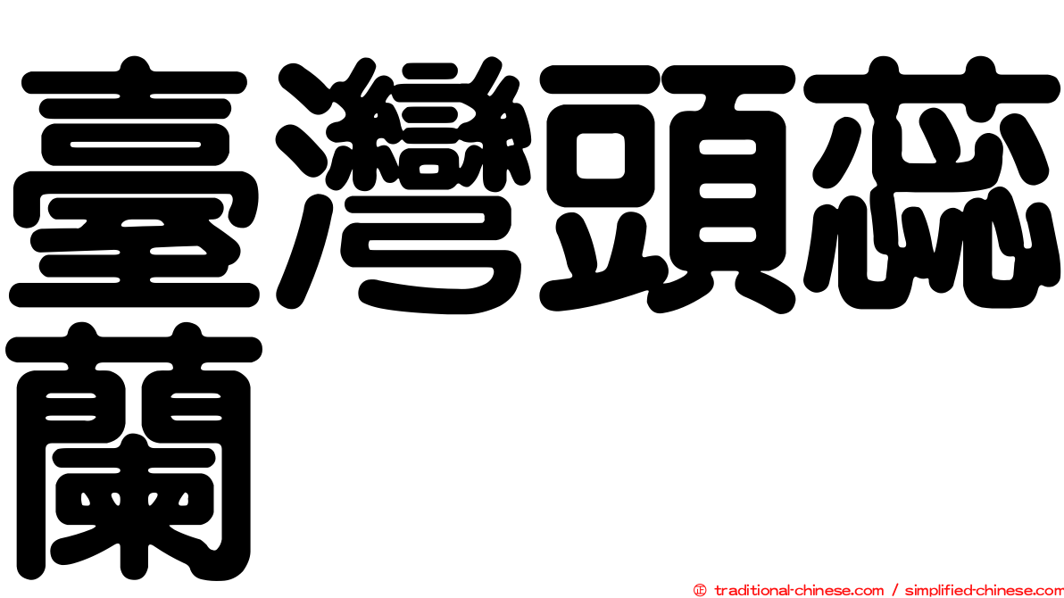 臺灣頭蕊蘭