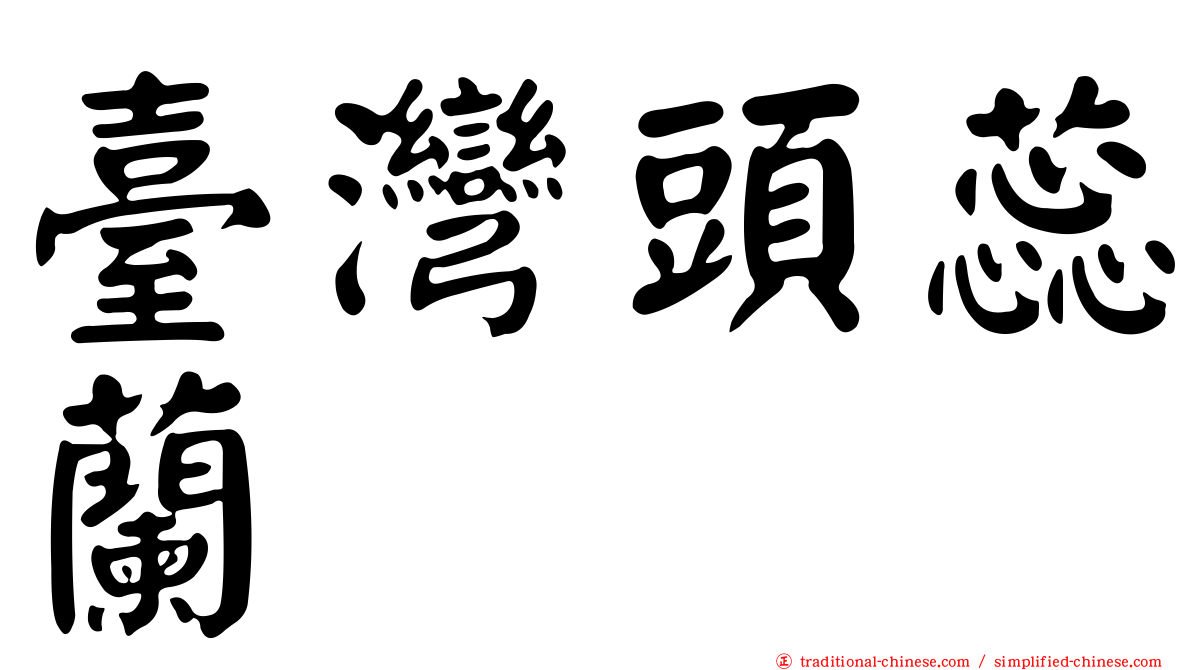 臺灣頭蕊蘭