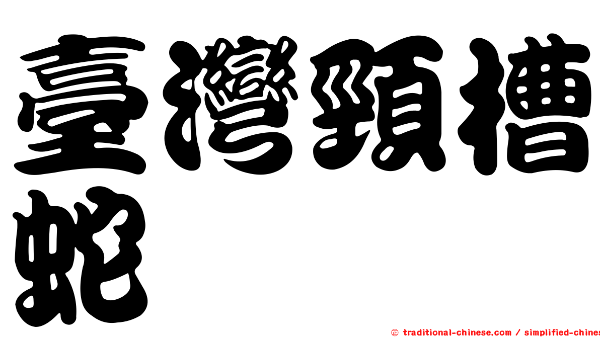 臺灣頸槽蛇