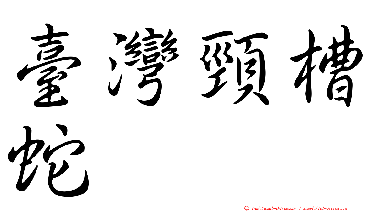 臺灣頸槽蛇