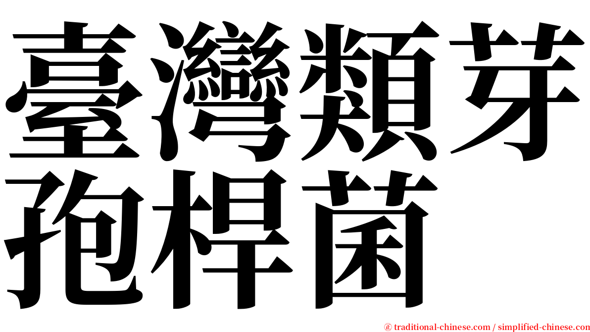 臺灣類芽孢桿菌 serif font