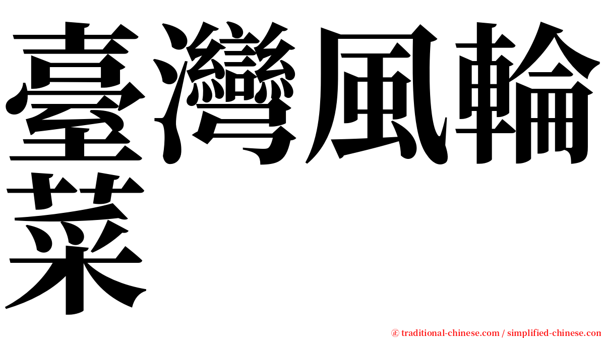 臺灣風輪菜 serif font