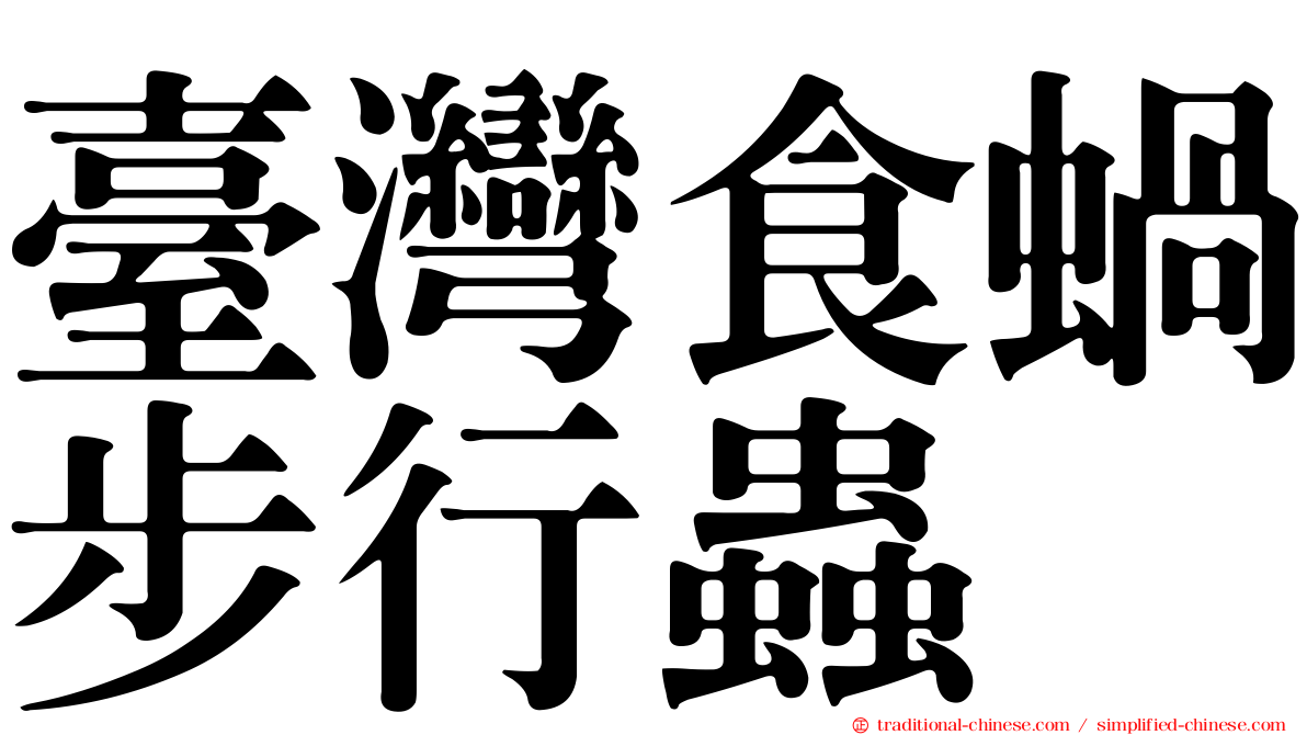 臺灣食蝸步行蟲