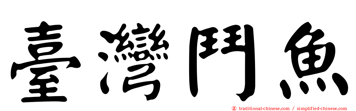 臺灣鬥魚