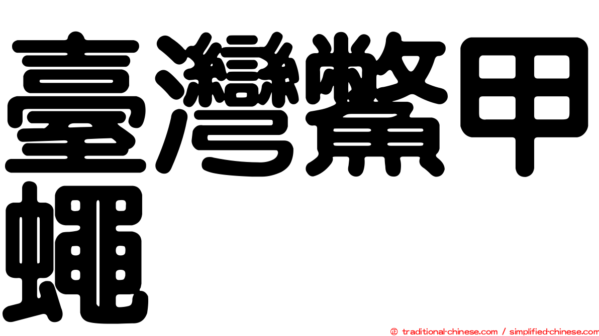 臺灣鱉甲蠅