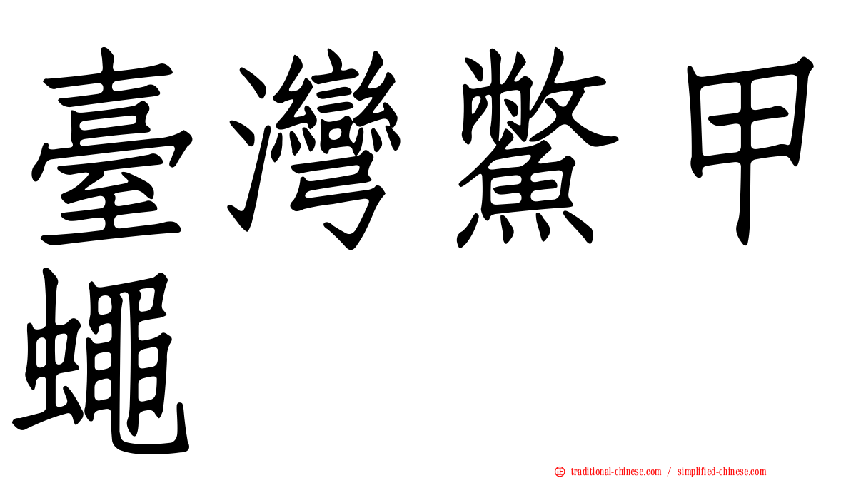 臺灣鱉甲蠅