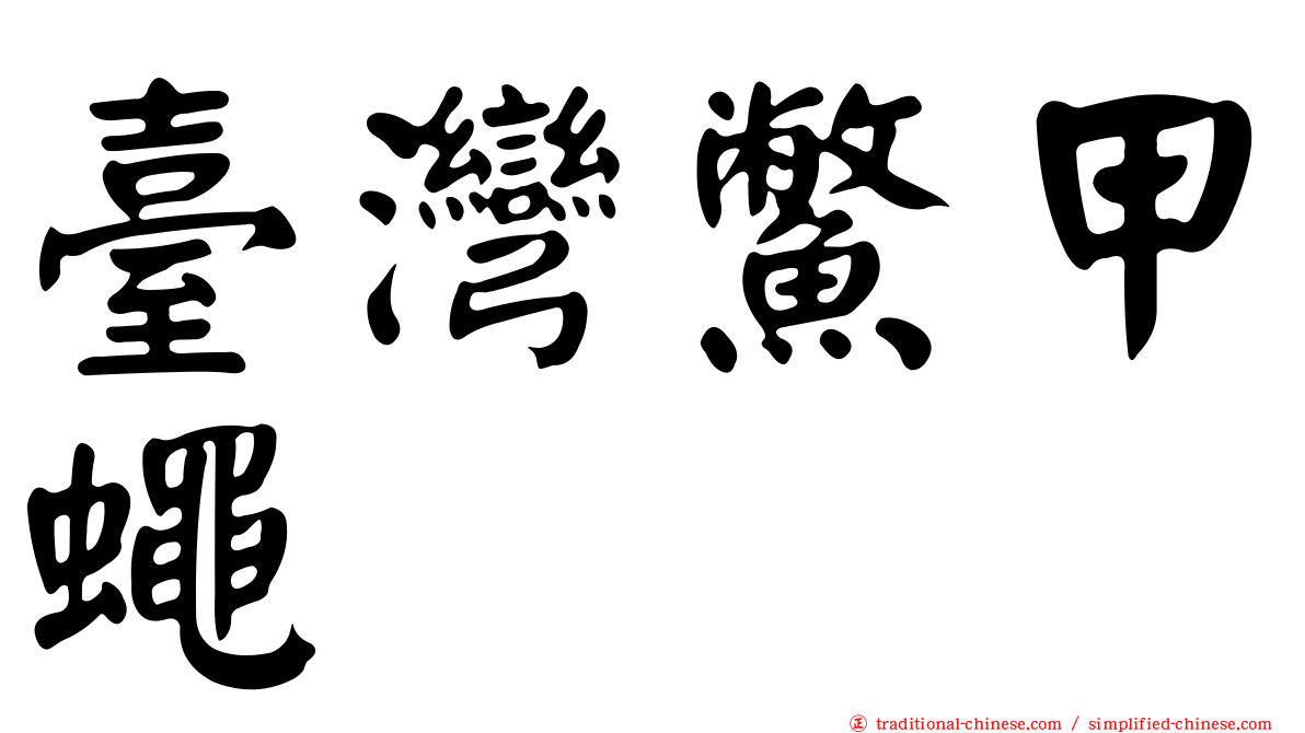 臺灣鱉甲蠅