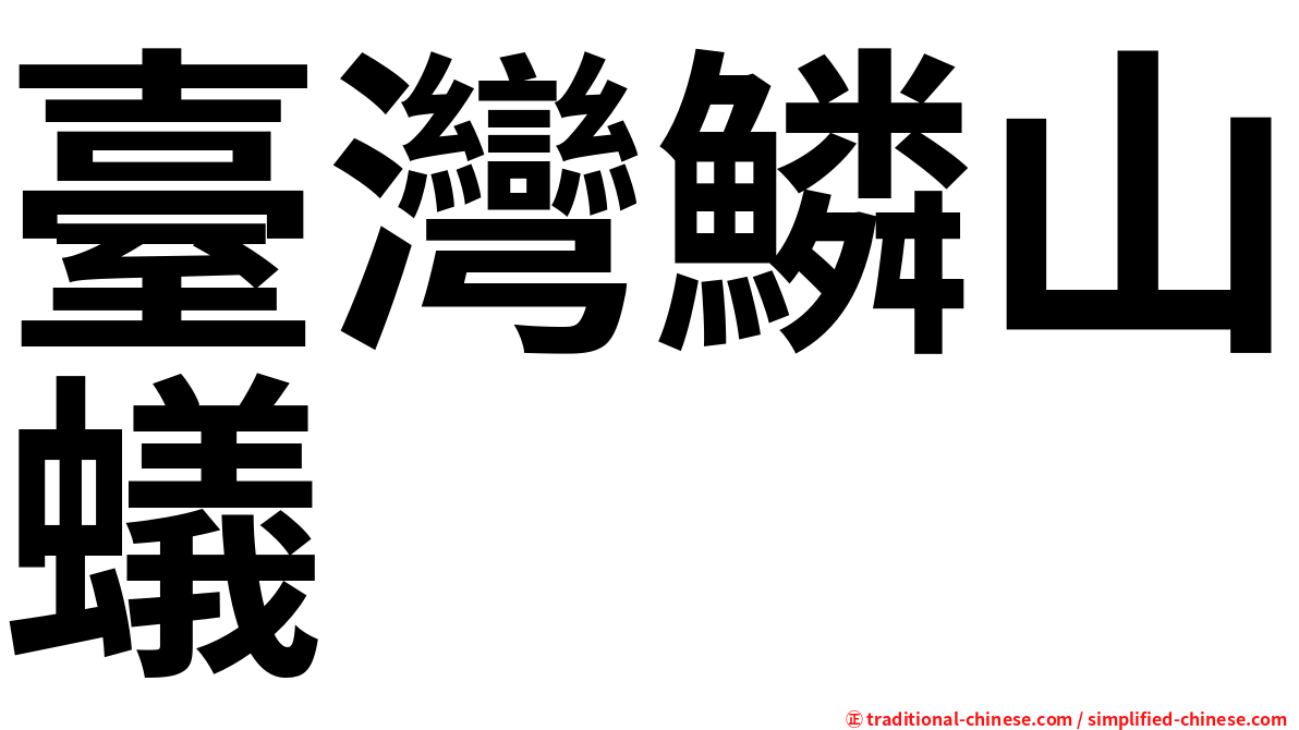 臺灣鱗山蟻