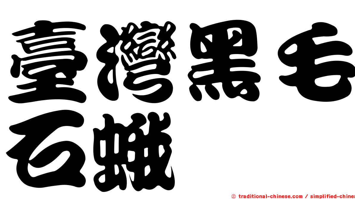 臺灣黑毛石蛾