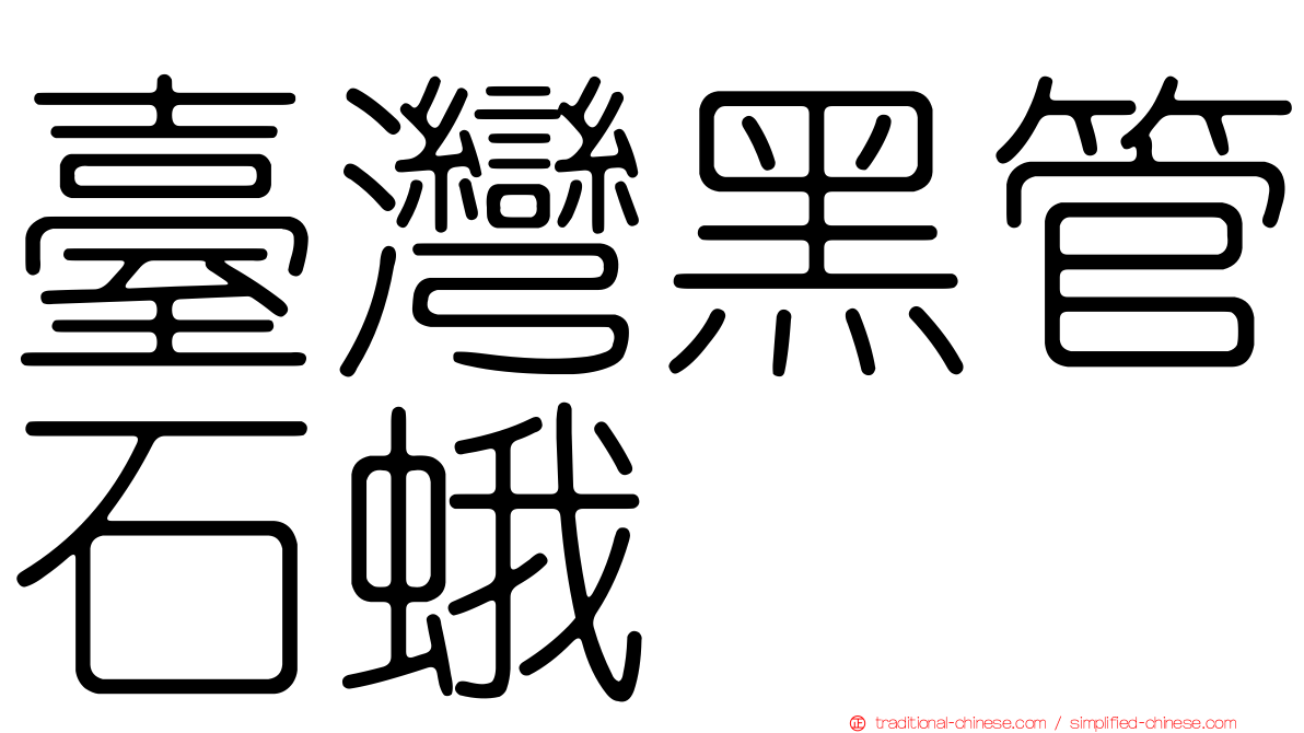 臺灣黑管石蛾