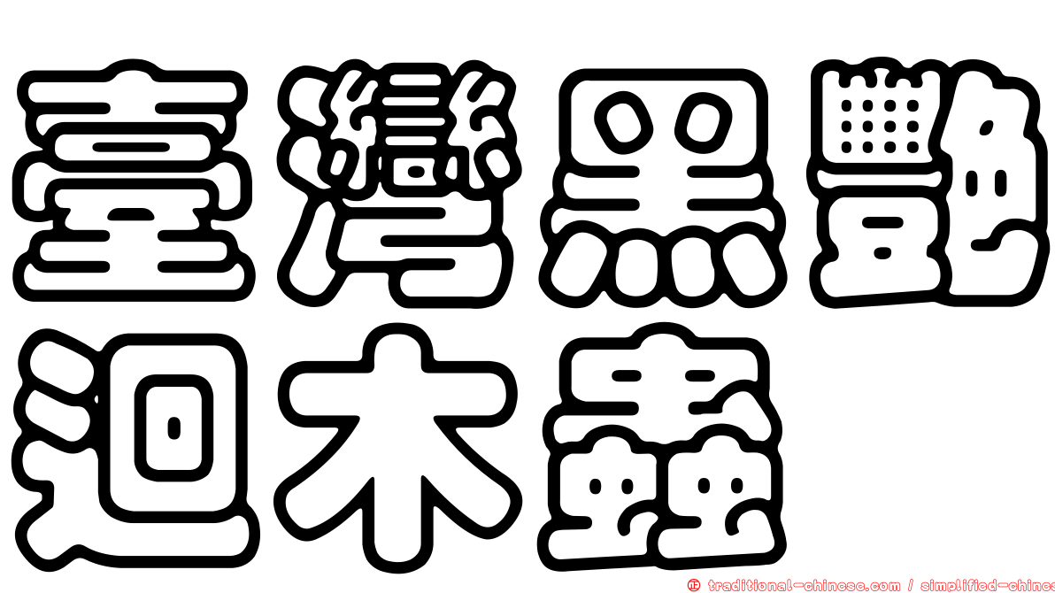 臺灣黑艷迴木蟲