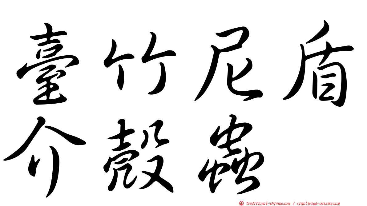 臺竹尼盾介殼蟲