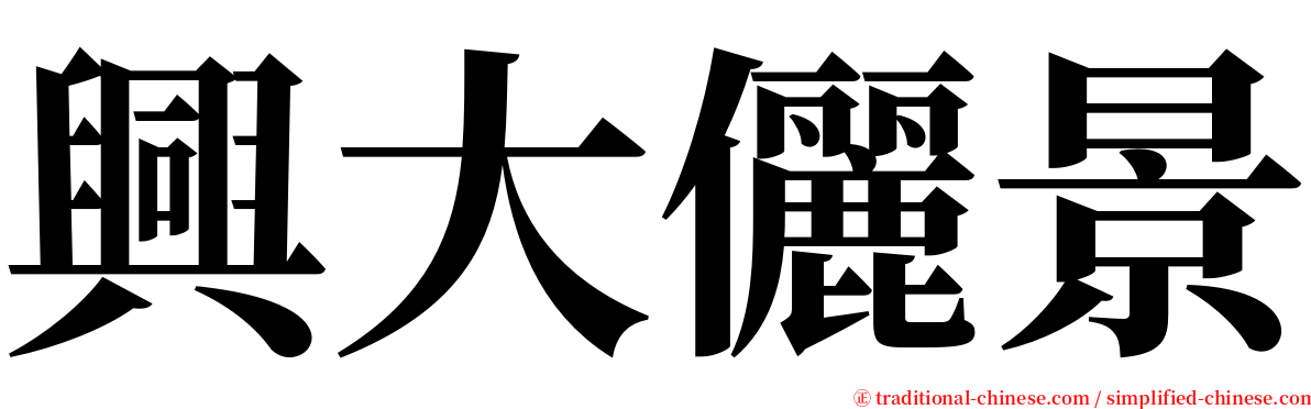 興大儷景 serif font