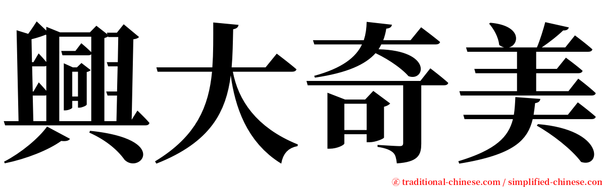 興大奇美 serif font