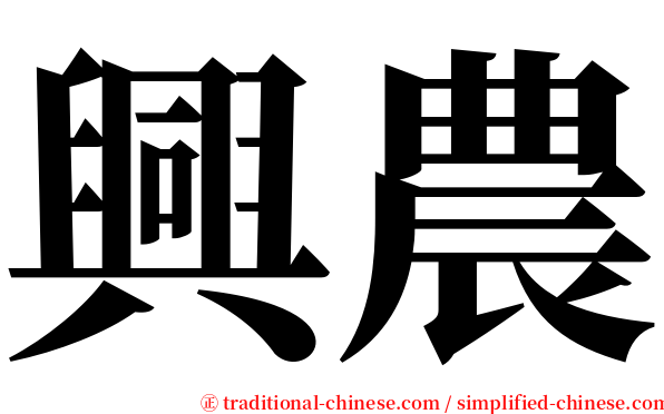 興農 serif font