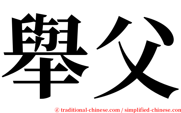舉父 serif font