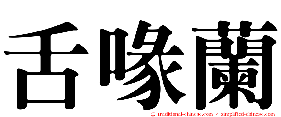 舌喙蘭