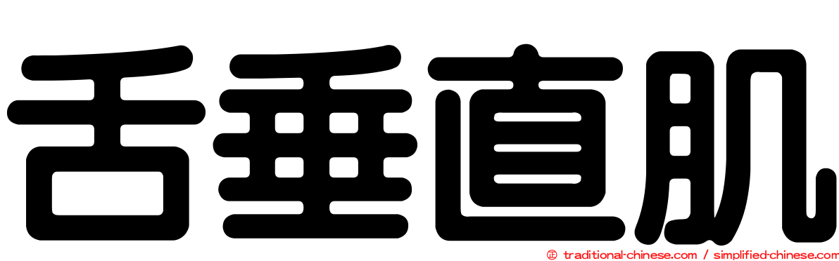 舌垂直肌