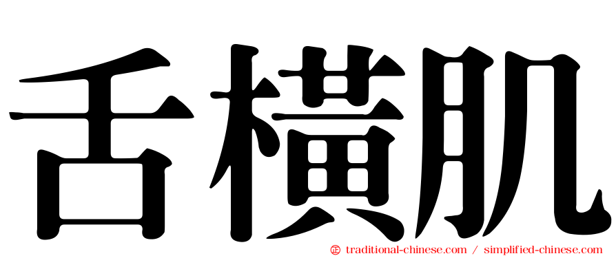 舌橫肌