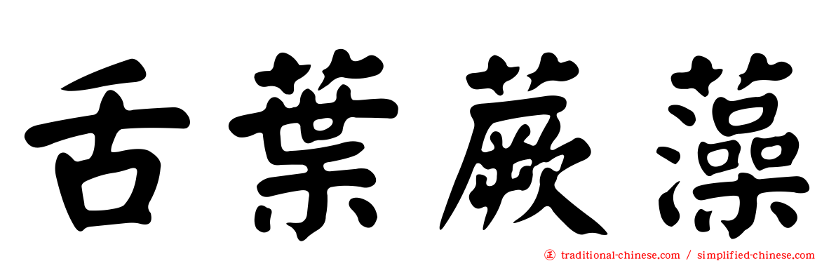 舌葉蕨藻